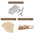 thumbnail image 3 of Kits De Modelos De Tren Mecánico De Madera Para Vehículos, Rompecabezas De Vehículos 3D, Juguetes Educativos Para Montar, 3 of 8