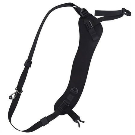 Single Shoulder Camera Strap Quick Release Anti-Slip Soft Pad Nylon Breathable Curved Strap with Metal Hook for SLR/DSLR,1 * Shoulder Strap,Black
