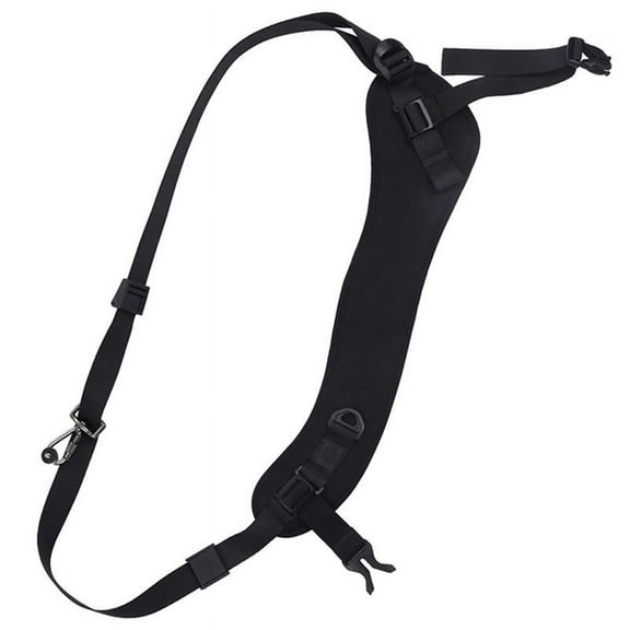 Single Shoulder Camera Strap Quick Release Anti-Slip Soft Pad Nylon Breathable Curved Strap with Metal Hook for SLR/DSLR,1 * Shoulder Strap,Black