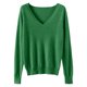 thumbnail image 4 of Suéter de cuello redondo para mujer, informal, de moda, cuello semialto, color liso, suelto, de punto, blusa de poliéster., 4 of 4