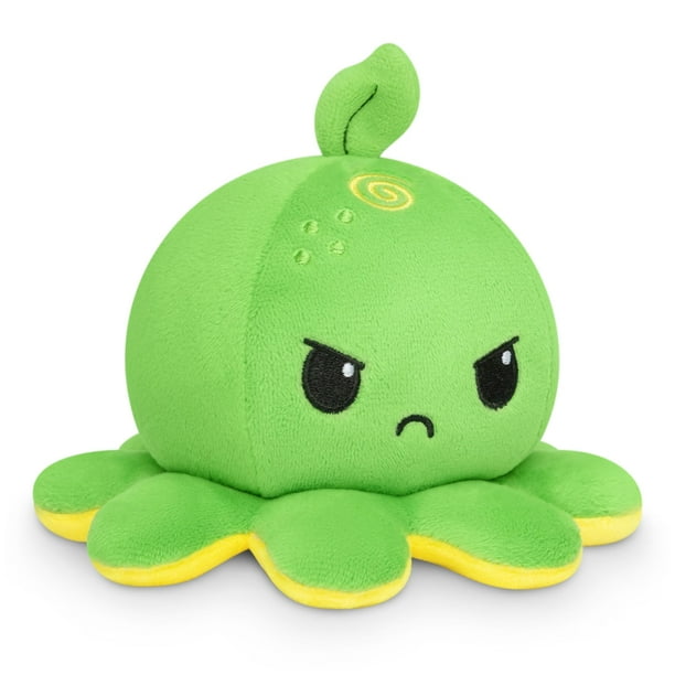 Pulpo reversible Plushie TeeTurtle, color limón y lima