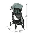 thumbnail image 5 of Evenflo Omni Ultra Travel System with Revolve180 LiteMax NXT Rotating Infant Car Seat, Pacific Green, 5 of 13