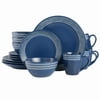 Gap Home 16-Piece Striped Rim Blue Stoneware Dinnerware Set