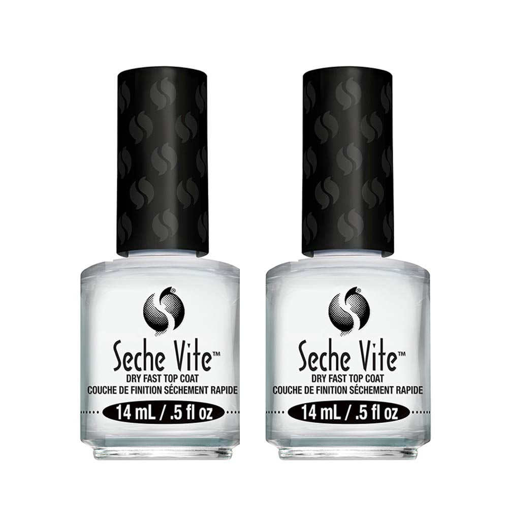 Seche Vite Dry Fast Top Coat for Nail Polish and Manicure (2 pack,  oz)  
