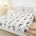 thumbnail image 3 of Homewish Basketball Game Bed Sheets,Sport Trophy King Sheets,Beige Gray Sheet Set For Boys Kids,Breathable Home Decor,4pcs, 3 of 7