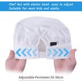 thumbnail image 3 of 4 Pcs Adjustable Kitchen Hat Women Men, Unisex Chef Cook Hats, Professional Polycotton Chef Toque, Breathable Kitchen Chef Cap for Pastry Chef Restaurant Barbecue, 3 of 5