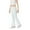 White, variant on LIJCC Toddler Girl Flare Pants Slim Fit Trendy Trouser Yoga Clothes Fleece Lined Warm Plain Elastic Waist Bell Bottoms Leggings Wide Leg Pants