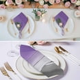 thumbnail image 2 of Purple Gray Cloth Napkins, Vintage Rustic Abstract Striped Wooden Grain Washable and Reusable Dinner Napkins Set of 4, Table Napkin for Kitchen Party Birthday Wedding Hotel Housewarming 20"x20", 2 of 8