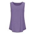 thumbnail image 6 of CHGBMOK Womens Tank Tops Summer Loose Sleeveless Tops Ribbed Trim Scoop Neck Curved Hem, 6 of 9