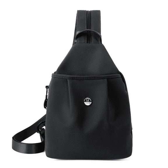 Convertible Backpack and Crossbody Bag for Women, 3-in-1 Waterproof Oxford Sling Bag, Multi-Pocket Travel Backpack with Adjustable Straps for Commuting Hiking Camping and Daily Use, Black