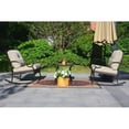 thumbnail image 6 of Outdoor Wicker Patio Conversation Furniture Set 5-Piece Patio Iron Leisure Rocking Chair Set, 6 of 8