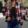 thumbnail image 6 of Pyhlmscde Women's 2025 Fashion Casual Flannel Plaid Jackets, Womens Tops, Flannel Shirt Women, Fall Clothes for Women, 6 of 6