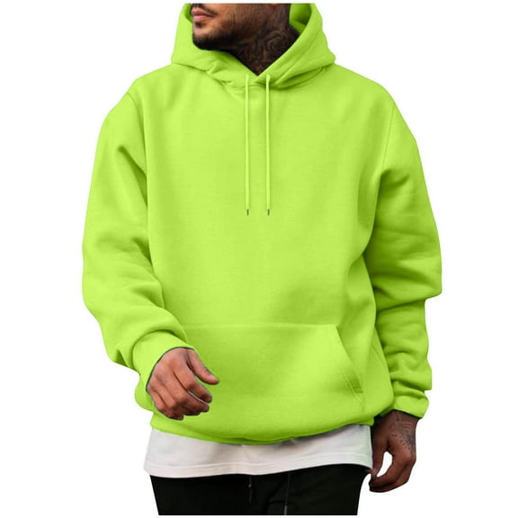 KeShDi Zip Up Hoodie Men Hoodies for Men Pullover Men Casual Fashion Solid Pullover Long Sleeve Hoodie with Pocket Sweatshirts Green L
