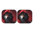thumbnail image 7 of Balery 2 Piece Mysterious Hooded Wolf Car Windshield Sun Shade|Foldable Front Windshield Shade for Car Front Window for Most Sedans SUV Truck-Medium, 7 of 7