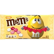 M&M’S Peanut Milk Chocolate Red, Pink & White Valentine’s Day Candy Assortment -10 oz Bag