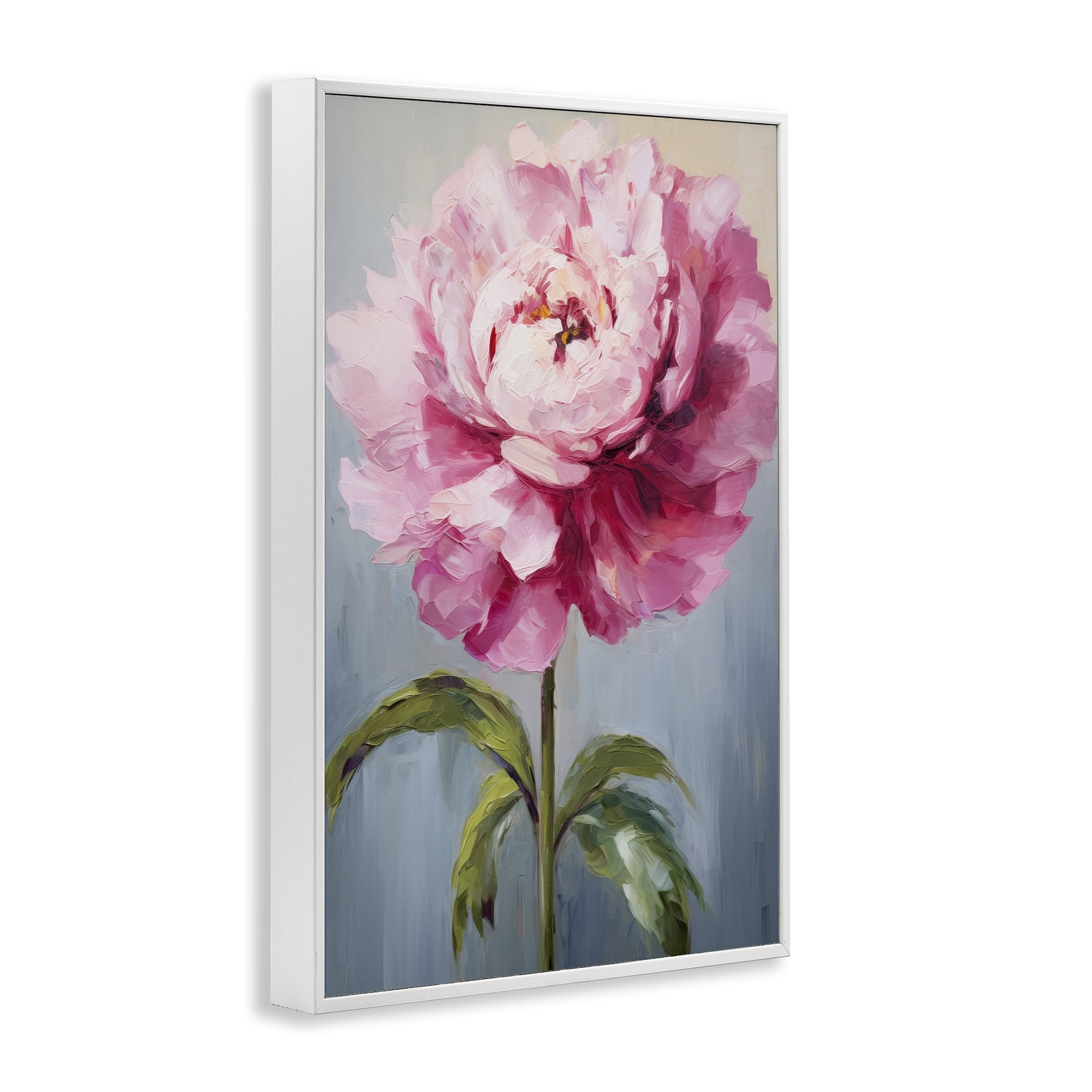 Stupell Industries Blush Pink Carnation Botanical & Floral Painting White Framed Art Print Wall Art, 12 x 18