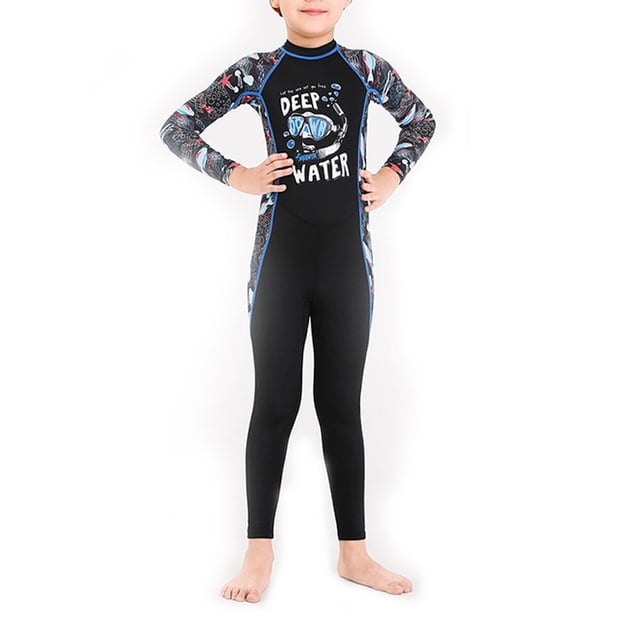 Wosthever Children Wetsuit Diving Suit Long Sleeve Surfing Swim Clothing Child Kid Wear Clothes Wet Suit Swimming for Boys Girls Wearing Type4 NO4