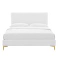 thumbnail image 6 of Modway Phillipa Performance Velvet King Platform Bed in White, 6 of 9