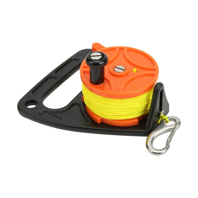 Plongée Moulinet de Pêche, Moulinet de Plongée Résistant à la Rouille Forte avec Crochet pour la Plongée Sous-Marine Sports Nautiques Moulinet Orange
