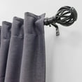 Lumi 1" Drapery Single Curtain Rod Set with Decorative Cage finials