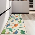 thumbnail image 4 of Beige Dinosaur Pattern Kitchen Rug Mat,Kitchen Runner Rugs Non Skid Washable,Decorative Kitchen Floor Mats for Kitchen,Sink,Laundry,17"X47", 4 of 5