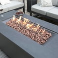 thumbnail image 4 of Elementi Andes Propane Fire Pit for Outside Outdoor Firepit Table with Internal Tank Holder Firepit Concrete Rectangular Fire Table Patio Heater Fireplace 60,000 BTUs - Dark Grey, 66 x 32 Inches, 4 of 10