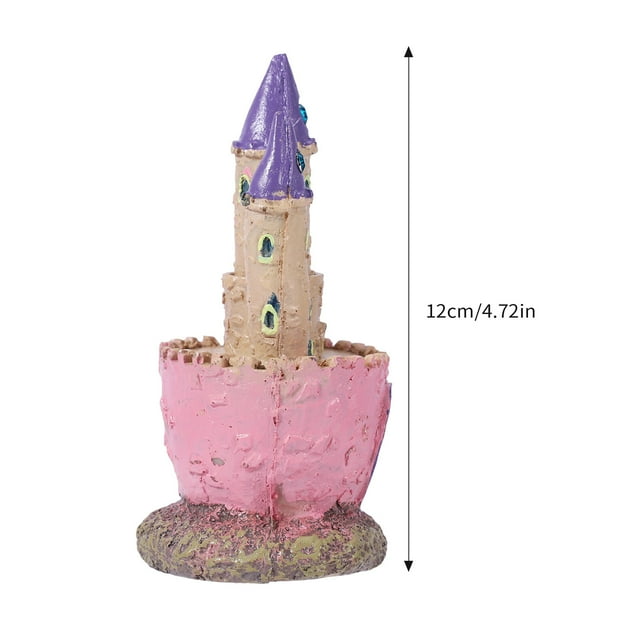 stanreset Pink Castle Fish Cave Aquarium Ornament Fish Tank Decoration NE 1PCS