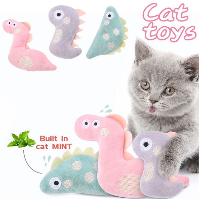 Xihbxyly Juguete para Mascotas, Textura Suave con Menta, Diseño Colorido, Atractivo y Divertido para Gatos, Estimula El Ejercicio, Ideal para Jugar, 3 Opciones de Color, Paquete Individual.