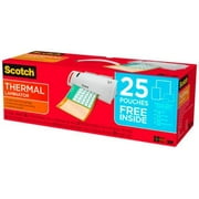 Scotch Thermal Laminator Value Pack: 1 Thermal Laminator Plus 25 Assorted Size Pouches, (TL902-25TP)