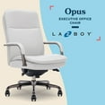 thumbnail image 2 of La-Z-Boy Opus Executive Mid-Back Office Chair Bonded Leather Gray and Graphite, 2 of 8