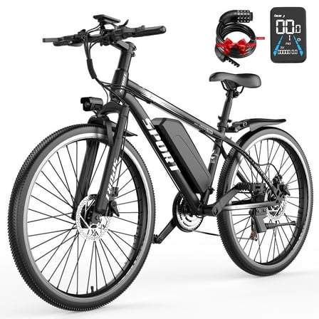 Electric Bike for Adults 26” 750W E-Mountain Bike 48V 10AH UL2849,Lockable Suspension Fork Free car lock,Unisex