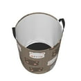 thumbnail image 4 of LNWH Laundry Basket, Brown Cartoon Bear Seamless Pattern Foldable Laundry Hamper with Handles Waterproof, Small Size, 4 of 8