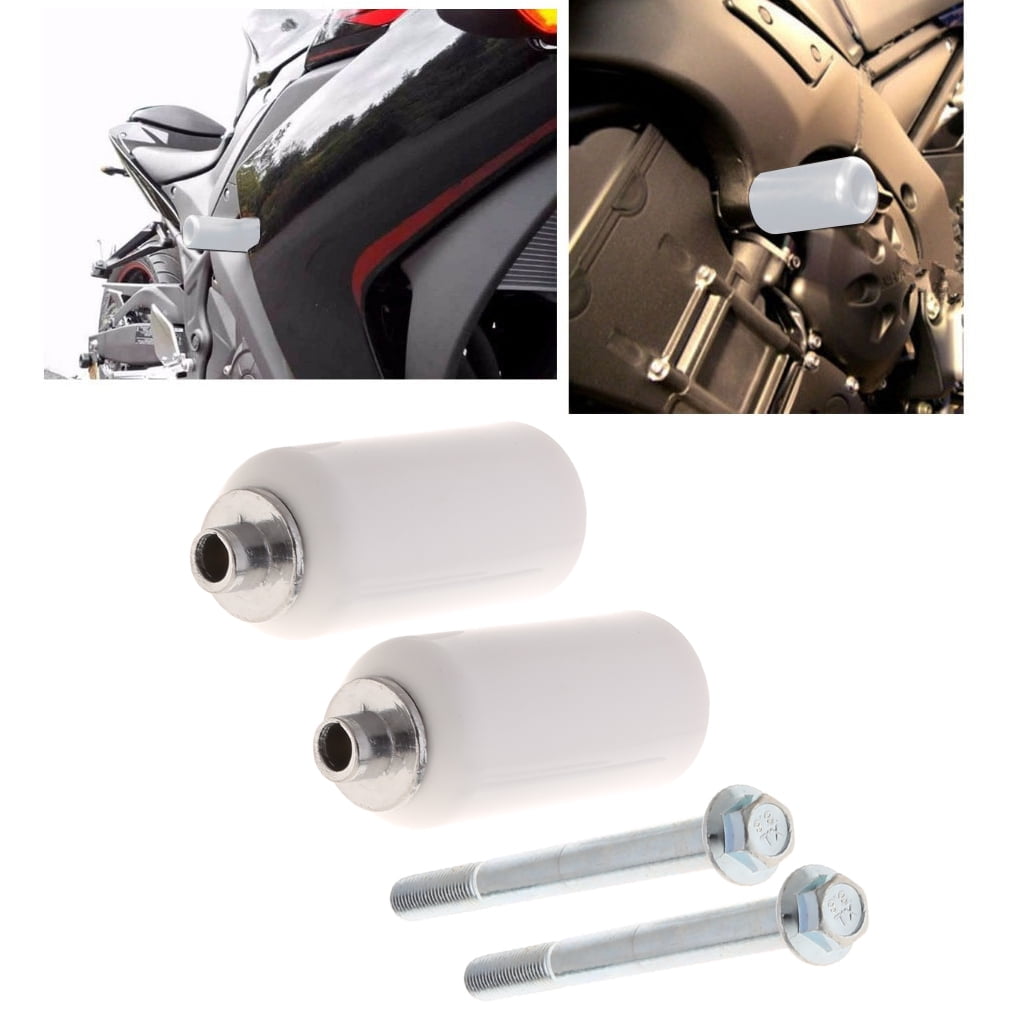Pair Of Orange CNC Aluminum Frame Sliders / Crash Pads For KTM 125/200/390 Duke (2013-2015) - Motorcycle Drop Protection