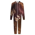 thumbnail image 4 of The Flash Women Men Pajamas Zipper Onesie Jumpsuit Hooded One Piece Sleepwear, 4 of 8