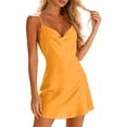 thumbnail image 2 of NominalSnug Nightgown for Women Sleeveless Spaghetti Strap Nightdress Deep V Neck Side Split Short Nightshirts Nightwear, 2 of 8