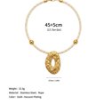 thumbnail image 2 of PISONIC 18K Gold Plated Stainless Steel Rope Cord Necklace for Women, Inlaid Imitation Pearl Ocean Pendant Choker with Starfish, Scallop, Conch & Heart Charms, Beach Vacation Collarbone Jewelry, 2 of 5