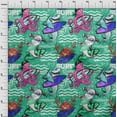 thumbnail image 4 of oneOone Polyester Spandex Sea Green Fabric Ocean Life Fabric For Sewing Printed Craft Fabric By The Yard 56 Inch Wide, 4 of 6