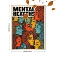 thumbnail image 3 of UXIEQU Mental Health Faces Graphic Canvas Wall Art 15.75x11.81 Inches, 3 of 8