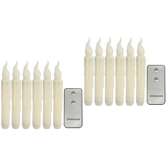 Set of 2 Candle Warmer Lamp Natural Look Candles Glowing