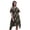 Black, variant on Bimba Damask Print Women’s Chic Style Cold Shoulder Shift Dress Summer Tunic -Medium