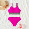 thumbnail image 6 of Linfrsh Womens Sexy Bikini Sets Two Piece Cheeky Swimsuits Cute Cutout String Bathing Suits Hot Pink,M, 6 of 7