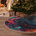 thumbnail image 5 of Sikiie Colorful Flower Dog A Nativity Christmas Tree Skirt, Jesus Christian Winter Holiday Tree Mat Decoration(30-48IN)48", 5 of 6