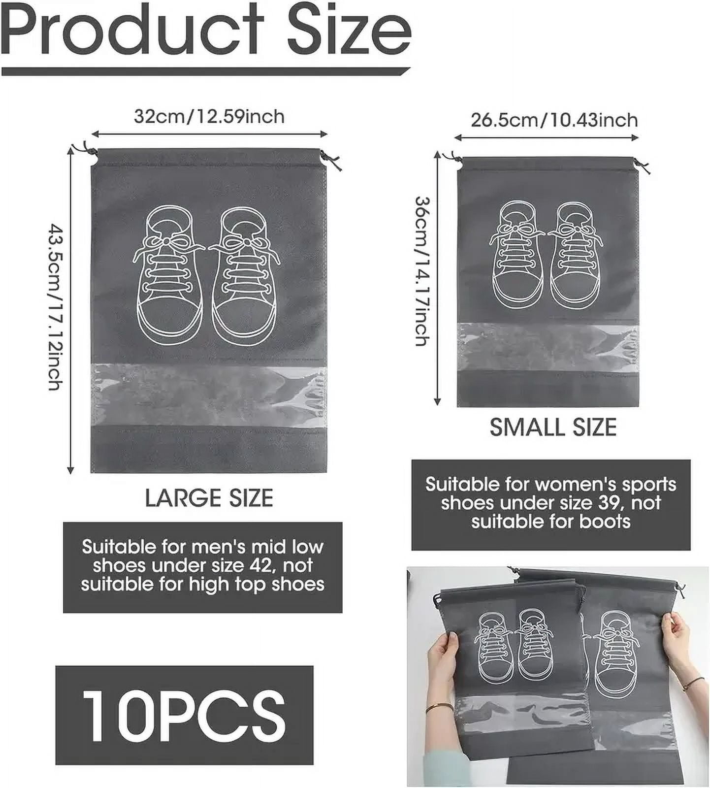 Shoes Storage Organizer Bags Non-Woven Shoe Dust Bags Portable Travel Shoe Bag Shoes Storage Packing Pouch Organizers