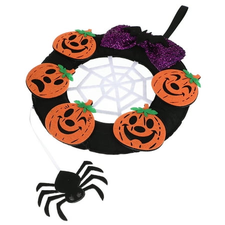 

Hemoton Halloween Wreath Pendant Haunted House Hanging Garland Photography Prop