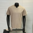 thumbnail image 5 of pstuiky Camisas de manga corta para hombre, Camisa informal de manga corta con cuello en V y color liso para hombre camisas casuales para hombre xxl, 5 of 5