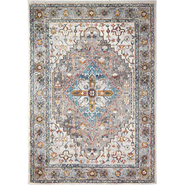 Bashian D113-BE-4X6-MH704 3 ft. 6 in. x 5 ft. 6 in. Dakota Collection Transitional Polypropylene Power Loom Area Rug, Beige