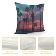 thumbnail image 4 of Orinice Sunset Sky Palm Trees Graphic Decorative Cushion Throw Pillow Cover Printed on Both Sides, Summer Pillow Case 1PC 22x22in, 4 of 5
