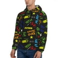 thumbnail image 3 of Wukai Pixel Game Print Men Hoodies Fleece Sweatshirts Long Sleeve Sweaters Pullover Fall Outfits Winter Clothes-X-Large, 3 of 7