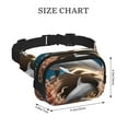 thumbnail image 4 of Balery Coral Fish Dolphin Mochila Cinturón para Mujeres y Hombres, Bolsa de Cintura Impermeable de Doble Capa con Correa, 4 of 9