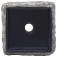 thumbnail image 6 of vidaXL Bathroom Basin, Countertop Vanity Sink, Natural Shape, Black 11.8"x11.8"x5.1" Marble Square, 6 of 8